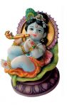 Baby Krishna on Leaf 4"